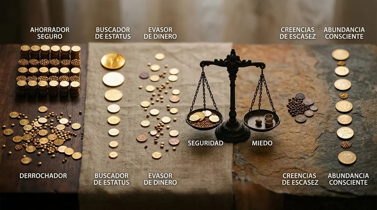 Los tipos de Relación Psicológica con el Dinero y la Escasez: Clasificación completa y características